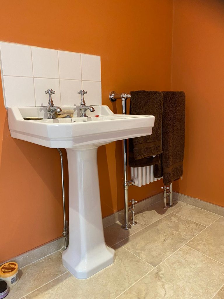 Orange Bathroom in Normans Bay