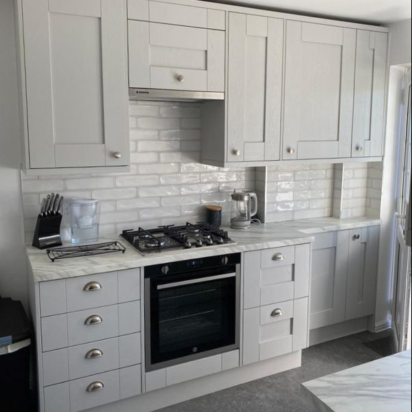 White Grey Kitchen Install