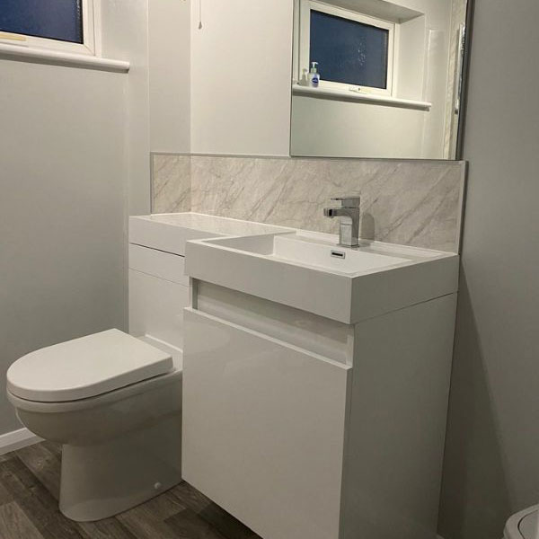 classic white bathroom design